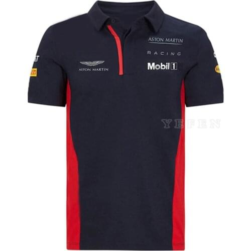 F1 Team Red Color Bull Motorsport For Honda Martin Racing Motocross Sports POLO Lapel Shirt Summer Jersey Motorcycle Clothing