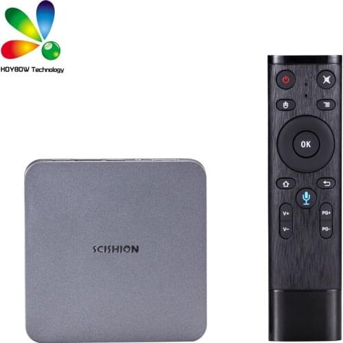 10pcs AI ONE Voice Control TV Box Android 8.1 Smart Tv Box Rockchip 3328 4GB 32GB WiFi Set Top Box Bluetooth Set-top Box