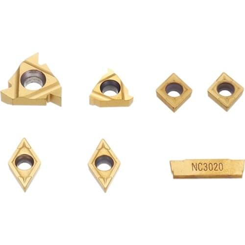 DANIU 7pcs Carbide Inserts For 12mm Shank Lathe Boring Bar Turning Tool Holder