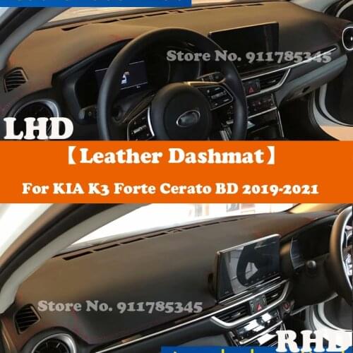 Suede Leather Dashmat Accessories Car-Styling Dashboard Covers Pad Sunshade For Kia K3 Forte Cerato BD 2019 2020 2021 LHD RHD