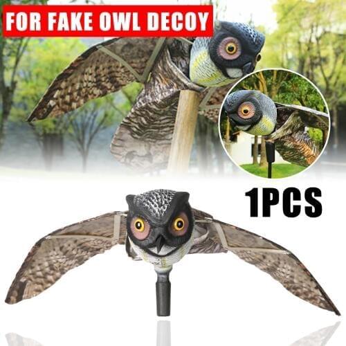1pc Fake Prowler Owl with Moving Wing Bird Proof Repellent Garden Owl Decoy Pest Scarer Sparrow Bird Control Supplies