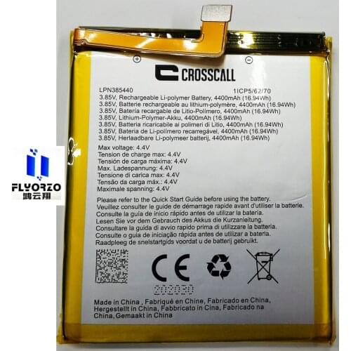 100% Brand new High Quality 4400mAh LPN385440 Battery For Crosscall Trekker-X4 Mobile Phone