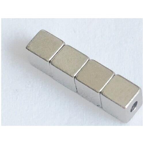 100pcs Mini Neodymium Magnets Small Block 3x2.6x2.8mm With Dia1mm hole Rare Earth Block square Neodymium Magnetic Block