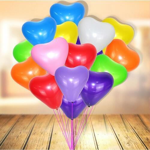 100Pcs 12 inch Love Heart Latex Balloon Float Air Balls Inflatable Wedding Christmas Birthday Party Decoration Latex Balls