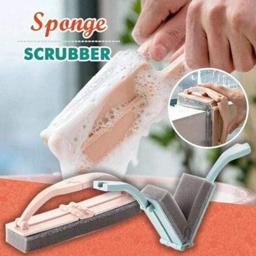 2020 New Arrival Sponge Brush Portable Foldable Household Cleaning Brush with Handle Home Cleaner Tool
