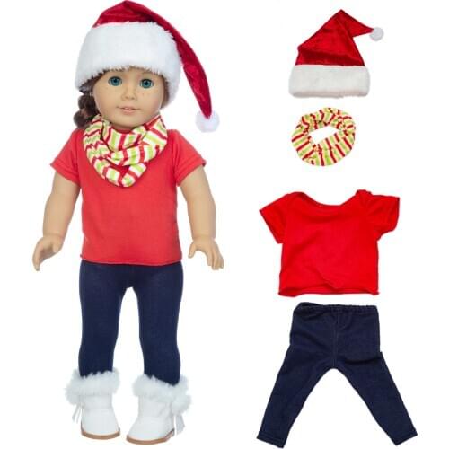 2020 New Christmas suit Fit for American Girl Doll Clothes 18-inch Doll , Christmas Girl Gift(only sell clothes)