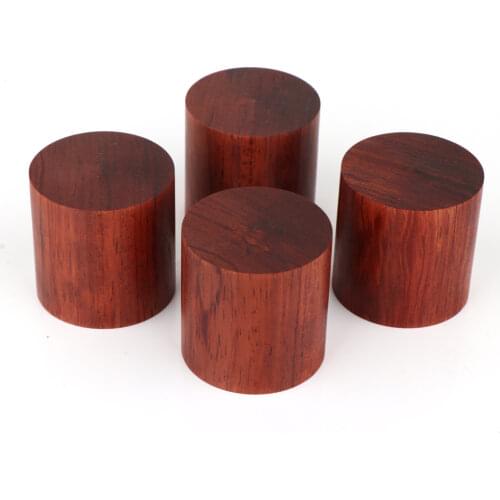 4Pcs 45*45mm Rosewood HiFi Audio Speakers Amplifier Chassis Anti-shock Shock Absorber Foot Feet Pads Vibration Absorption Stands