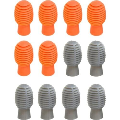 4pcs Silicone Drum Stick Head Rubber Sleeve Drumstick Mute Dampener Percussion