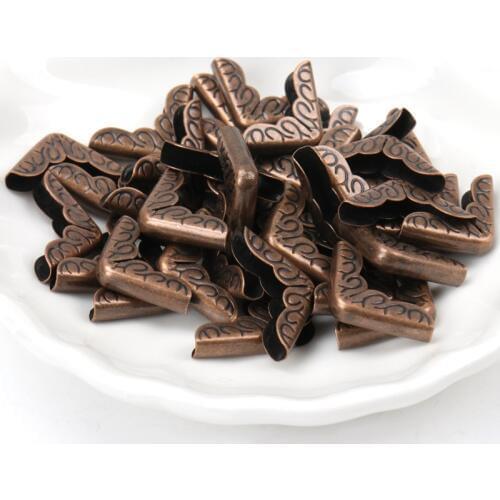 40pcs practical metal bronze Book Scrapbooking Album Menu Folder Corner Protectors Corner For Photo Album DIY 16x16x3.5mm