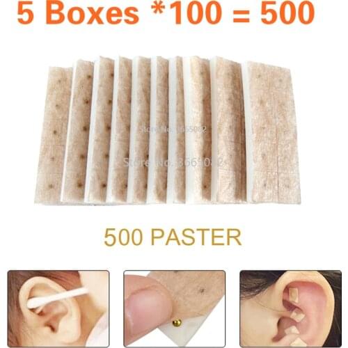 500pcs Relaxation Ears Stickers Therapy Acupressure Patch Auricular Auriculotherapy Magnetic Beads Ear Press Massage Slim Body