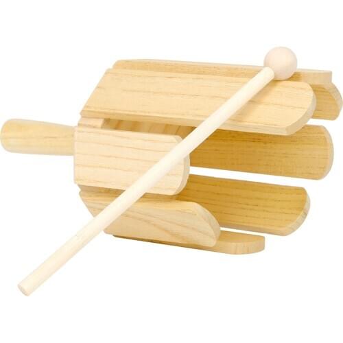 8-Tone Wooden Sound Maker Musical Instrument with Stick for Toddler Children Early Musial Education Music Toy