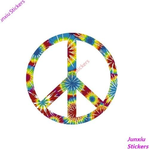 Peace Sign Car Sticker Styling Motorcycles Bumper Rear Windshield Suv Cover Scratch Decal Auto Exterior Accessories KK16*16cm