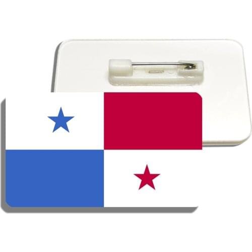 Panama Flag Brooch Beautiful Lapel Pins For Women Hat Clothes Accessory Patriotic Trinket Acrylic Jewelry Badge