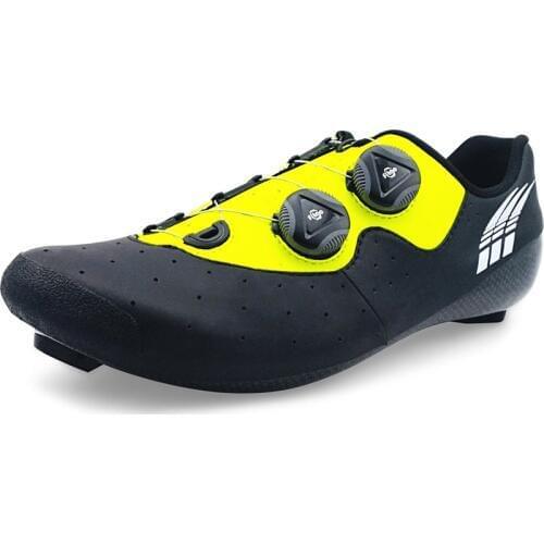 C4 City Cycling Shoes Heat Moldable 3K Carbon Fiber Road Bike Sneakers 2 Shoelaces Self-locking Thermoplastic Bicycle