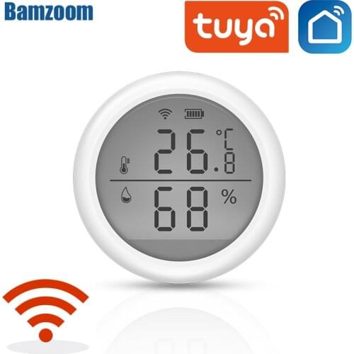 Tuya WIFI Temperature and Humidity Sensor Indoor Hygrometer Thermometer Detector Support Alexa Google Assistant Home smart life