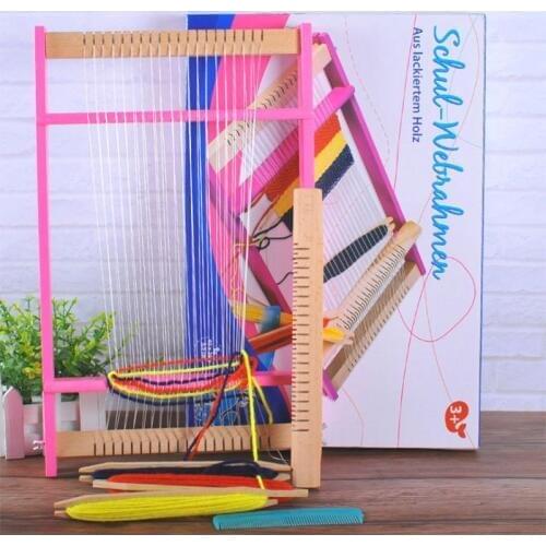 Wooden Weaving DIY lifting Tapestry Loom Knitting Machine Hand Craft Knit Wool Yarn Knitter Tool Parent-child exchange toy