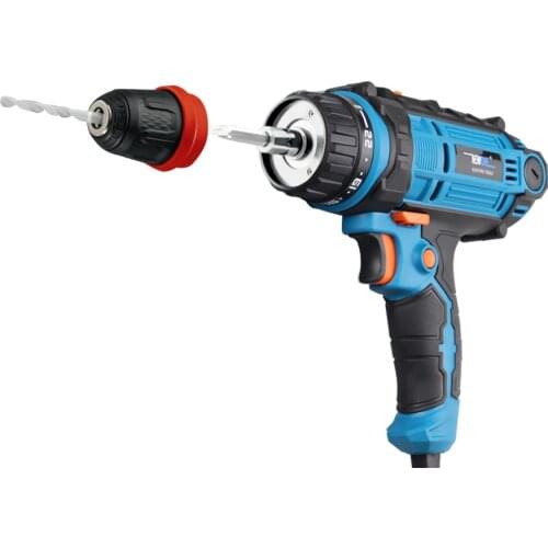 40N.m 300W Electric Power Drill Screwdriver 2-speed Torque Driver Handheld Impact Drill Tool with Quick-release Chuck Drill Bits