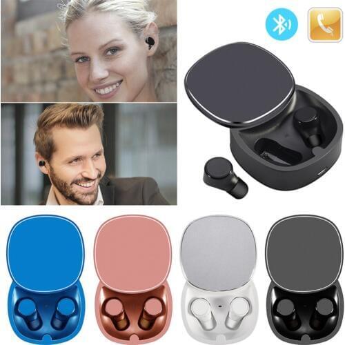 Women Men Twins Stereo Double Earphones Wireless Bluetooth V5.0 In Ear Mini Earbud Headset With Charging Case For iPhone Samsung