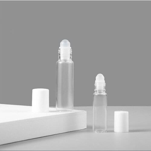 Fr-shipping 10ml (500pcs/lot) Clear Glass Roll On Bottles, Split Charging Containers For Perfume, Make Up Tools