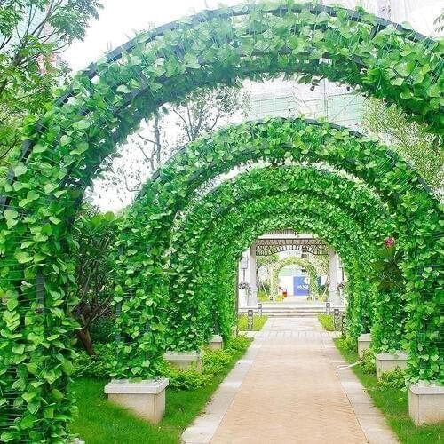 Ivy Leaves Garland Artificial Plants - 12 Pack 84 Ft Attvn Artificial Ivy Garland Foliage Green Leaves Fake Hanging Vine Plant