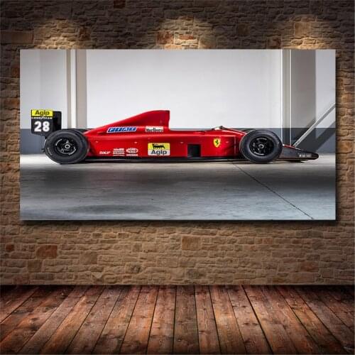 Formula 1 Car Kimi Raikkonen Print Oil Canvas Painting Racing Lovers For Living Room Bedroom Home Decoration Painting Unframed