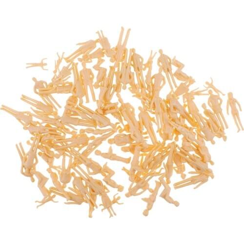 Brown Unpainted Architectural 1:30 Scale Passenger Model Figures Pack of 50