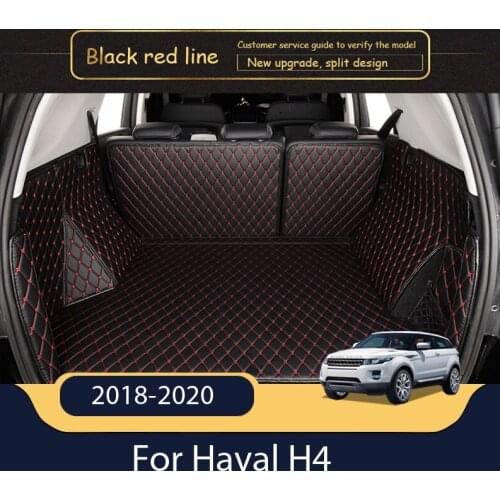Leather Car Trunk Mat For Haval H4 2018-2020 Cargo Liner Accessories Interior Boot