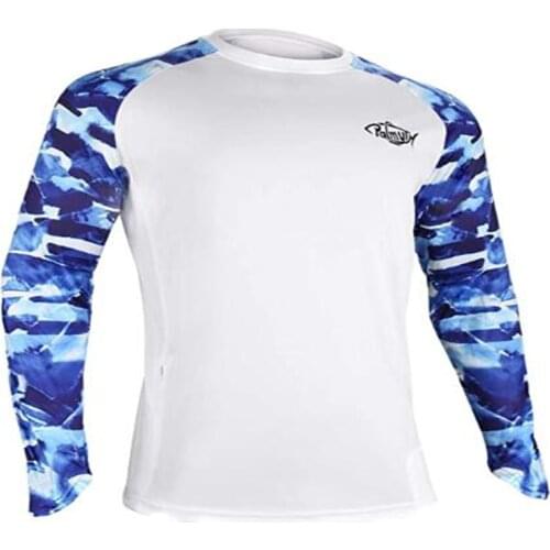 UPF 50 Fishing Tee for Men Camo Long Sleeve Shirt Quick Dry Sweatshirts Fishing Mens T-Shirts Casual Trend uv fishing Bassdash
