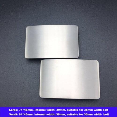 Mens Brushed Pure titanium alloy belt buckle Waist Strap head Waistband buckles 35 MM