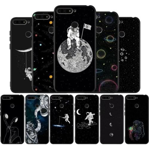 Cartoon Planet Space Star Black TPU Silicone Soft Phone Case For Honor 8X 9 8 10 20 30 Lite Pro MATE 9 10 20 30 Pro Lite