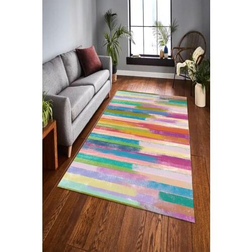 2021 New Rainbow Colorful And Artistic Pattern Digital Printed Carpet High Quality Living Room Bedroom Kids Room Rug Decorations