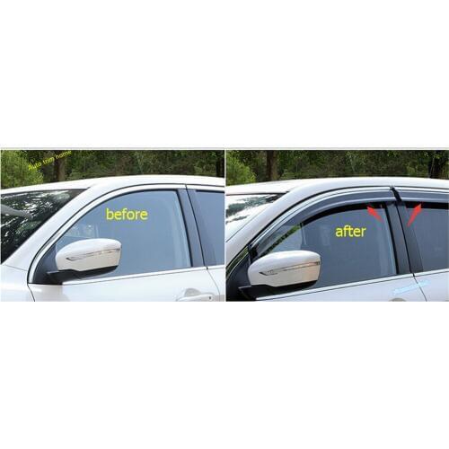 Window Visors Awnings Wind Rain Deflector Visor Guard Vent Protection Kit For Nissan Qashqai J11 2014 - 2020 Auto Accessories