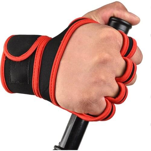 1Pair Dumbbells Gloves High Elastic Breathable Anti-Slip Silicone Weightlifting Wristband Grip Bracer Gloves Indoor gym Gloves