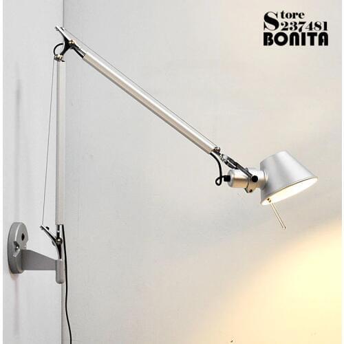 Simple modern Foldable wall lights long swing arm Adjustable Aluminum sconces lamps Telescopic wall lights for bedroom