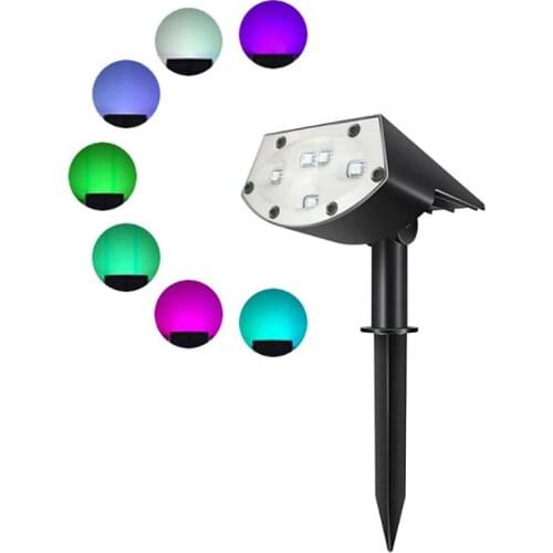 Solar Spotlights Outdoor Solar Lights Lawn Lamp Waterproof Landscape Wall Light For Garden Patio Yard Decoration Lighting