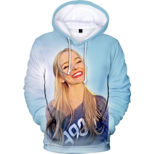Harajuku Hoodie 3D Dove Cameron Tracksuit Women Mens Hoodie Sweatshirt Loose Streetwear American Actress Fashion Clothing