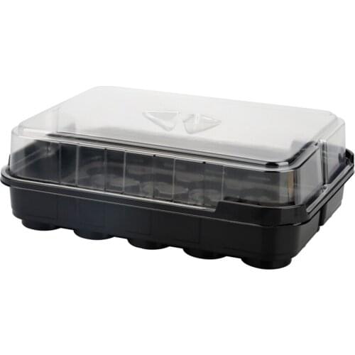 High Quality Seed Planting Box Gardening Seedling Tray Plastic 6pcs Black Indoor Outdoor Durable Degradable 20 Holes Flower Pot