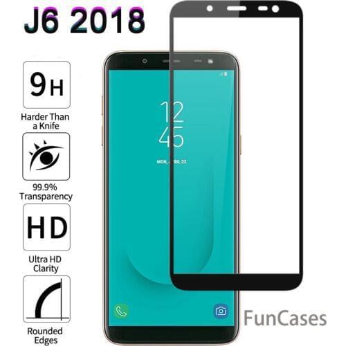 Protective Glass For Samsung Galaxy J6 J 6 2018 Full Cover Screen Protector Case For Samsung J6 2018 J600F Tempered Glass Film