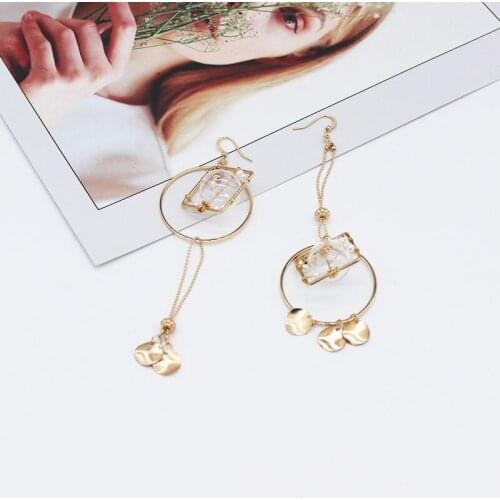 Transparent Bubble Glass Ball Long Tassel Drop Earring For Women Geometric Round Handmade Trendy Charm Jewelry