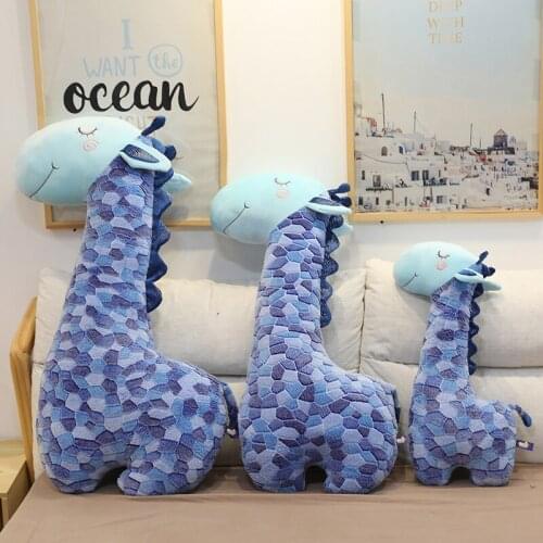 1pc 65cm Lovely Plush Deer Toy Stuffed Soft Kawaii Creative Giraffe Pillow Dolls for Kids Girls Birthday Decor Appease Gift