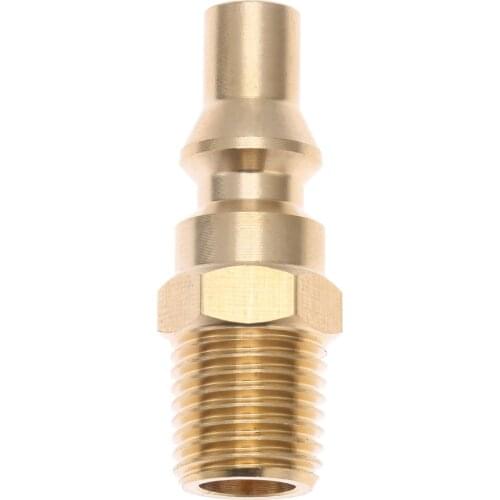 1pc Solid Brass Propane Quick Connect Fitting Adapter Male Plug 1/4inch NPT For BBQ And Low Pressure Propane Gas Systems Grill