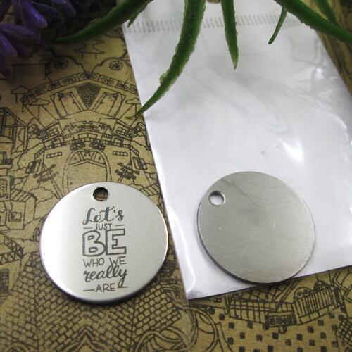 20pcs--"LETS JUST BE WHO WE REALLY ARE "stainless steel charms 5 styles for choosing DIY Charms for necklace bracelets