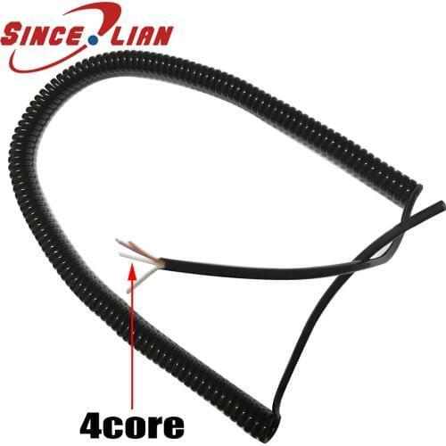 2Pcs 4pin Strand Soft Tinned Copper Wire Flame Retardant PU material Car Trailers 4core 0.2Square Spring Cable Undraw 1.25 2.5M