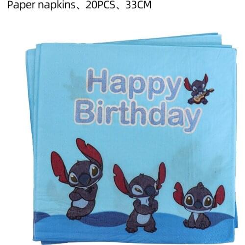20pcs/lot Magic Elf Cartoon Theme Party Paper Napkins Kids Happy Birthday Party Supplies Decoration Favors