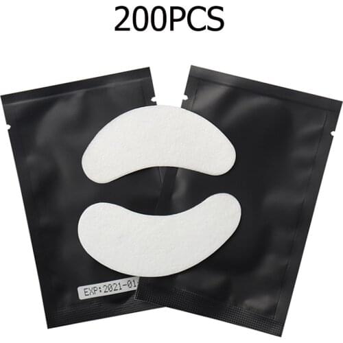 200 Pairs Eyelash Extension Supplies Black Paper Patches Grafted Eye Stickers Under Eye Pads Eye Tips Sticker Lash Eyepatch