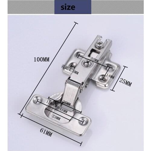 4Pcs hinge cold rolled steel hydraulic cabinet door hinge damper non-cushioning/cushioning closing kitchen cabinet furniture
