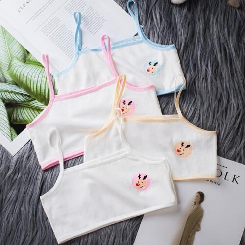 Puberty girls bras Teens training bras for girls tops cami cotton underwear for children