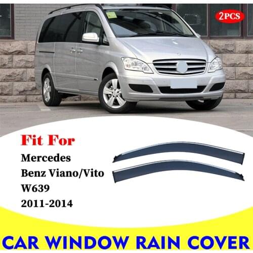 FOR Mercedes Benz Viano Vito W639 2011-2014 car rain shield deflectors awning trim cover exterior car-styling accessories