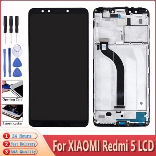 Display For Xiaomi Redmi 5 LCD Display With Frame Touch Screen Display On For Redmi 5 LCD Display Assembly Free tool
