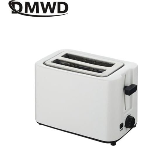DMWD 2 Slices Stainless steel toaster Automatic Fast heating bread toaster Household Breakfast maker making bread oven